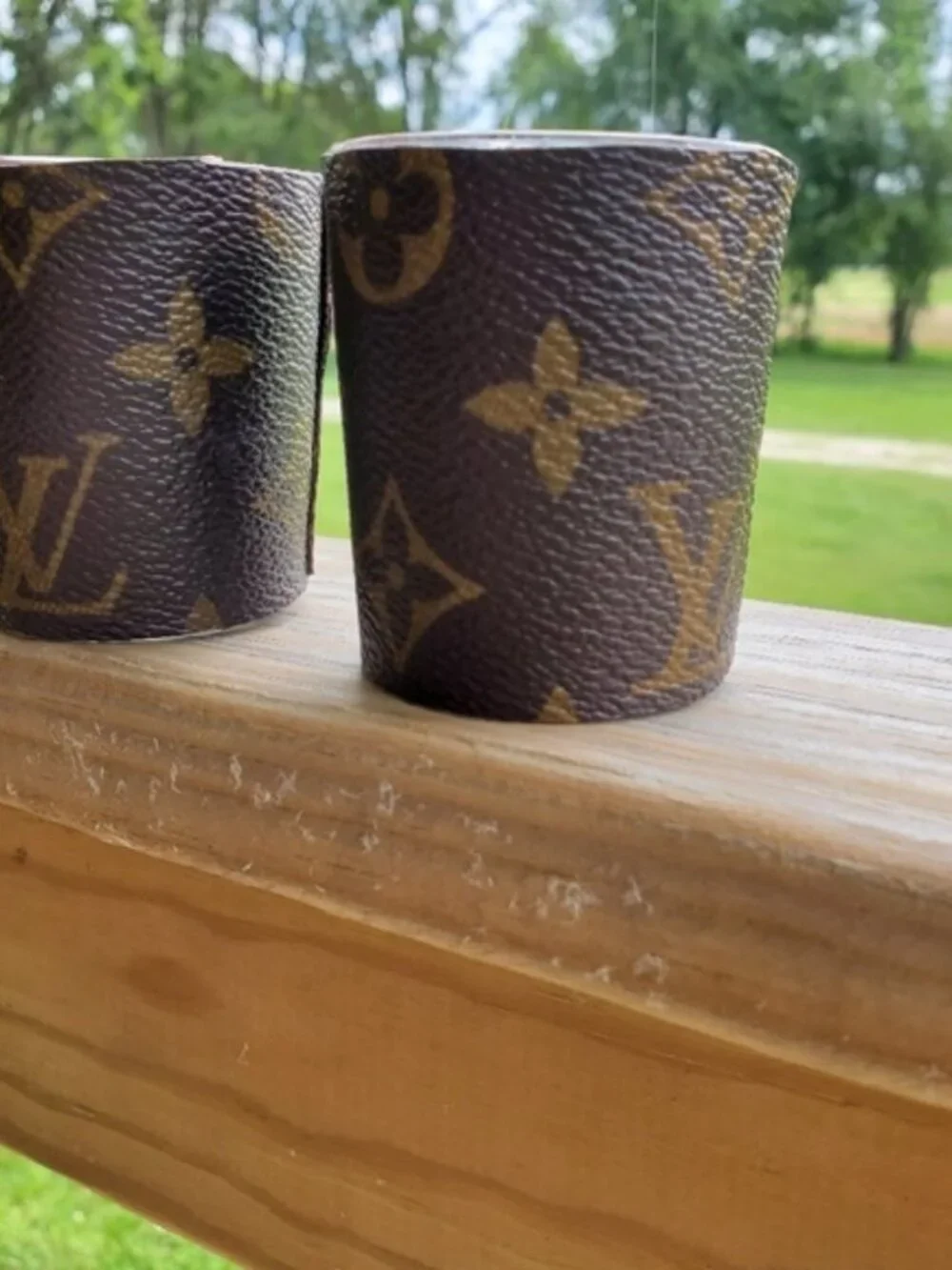 Louis Vuitton Candle Holders with Candles